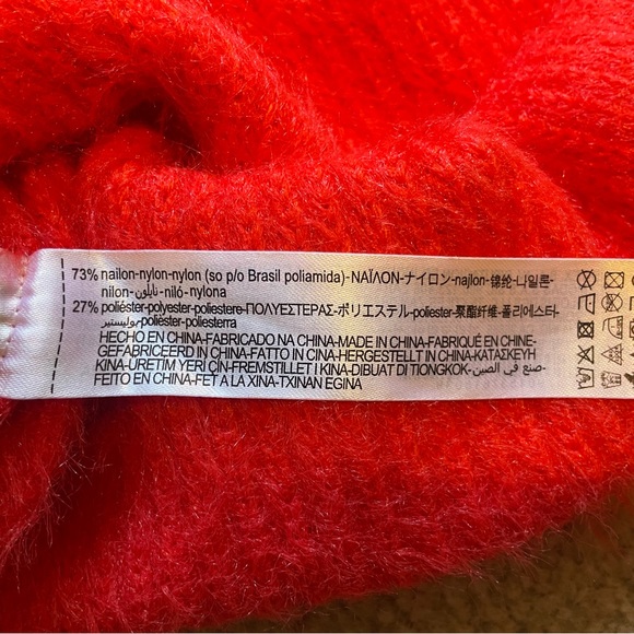 ZARA Fuzzy Red Sweater with Back Cut Out - Picture 5 of 6